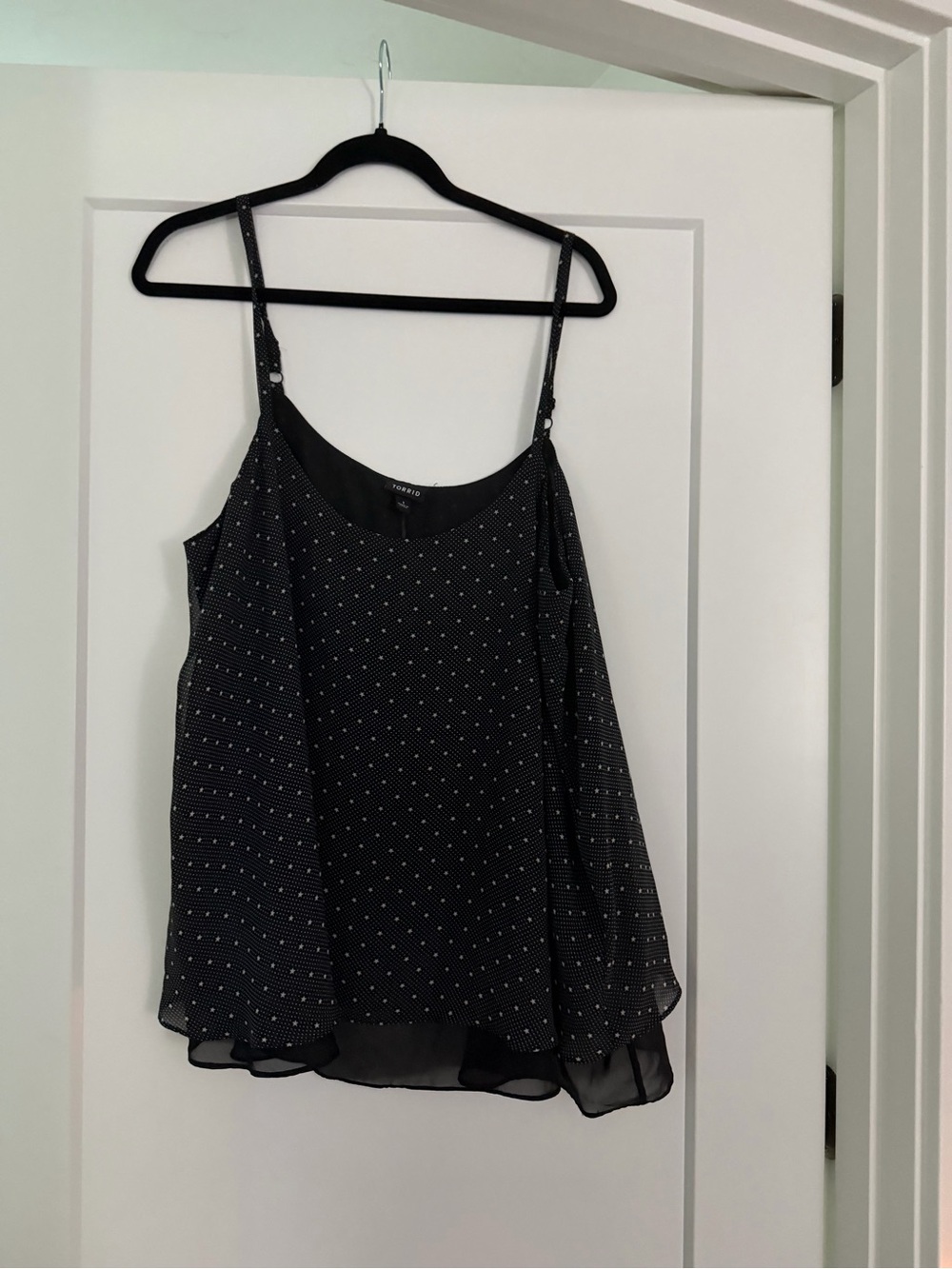 torrid Black Polka Dot Spaghetti Strap Cami